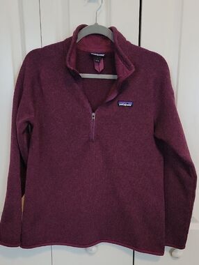Patagonia Plum Half-Zip Fleece Pullover-Plum